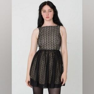 American Apparel Lace Mini Skater Dress in XS